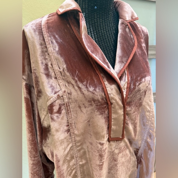 We The Free Women's Luxy Velvet Boho Blouse Size S - Picture 2 of 9